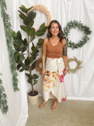 Floral Wrap Maxi Skirt-Pants-cozy co-The Silo Boutique, Women's Fashion Boutique Located in Warren and Grand Forks North Dakota