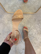 Soda Tart Raffia Sandal-Sandals-soda-The Silo Boutique, Women's Fashion Boutique Located in Warren and Grand Forks North Dakota