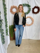Skies Distressed Moto Jacket-Black-Coats & Jackets-skies are blue-The Silo Boutique, Women's Fashion Boutique Located in Warren and Grand Forks North Dakota