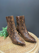 MIA Ediva Python Boot-Sneakers-MIA-The Silo Boutique, Women's Fashion Boutique Located in Warren and Grand Forks North Dakota