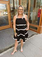 Short Classical Black Dress-Final Sale Online Only-Dresses-ENTRO-The Silo Boutique, Women's Fashion Boutique Located in Warren and Grand Forks North Dakota