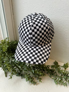 Zen Checkered Hat-Black-Hats-Zenana-The Silo Boutique, Women's Fashion Boutique Located in Warren and Grand Forks North Dakota