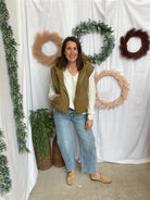 Zoe Puffer Vest-Moss-Vests-staccato-The Silo Boutique, Women's Fashion Boutique Located in Warren and Grand Forks North Dakota