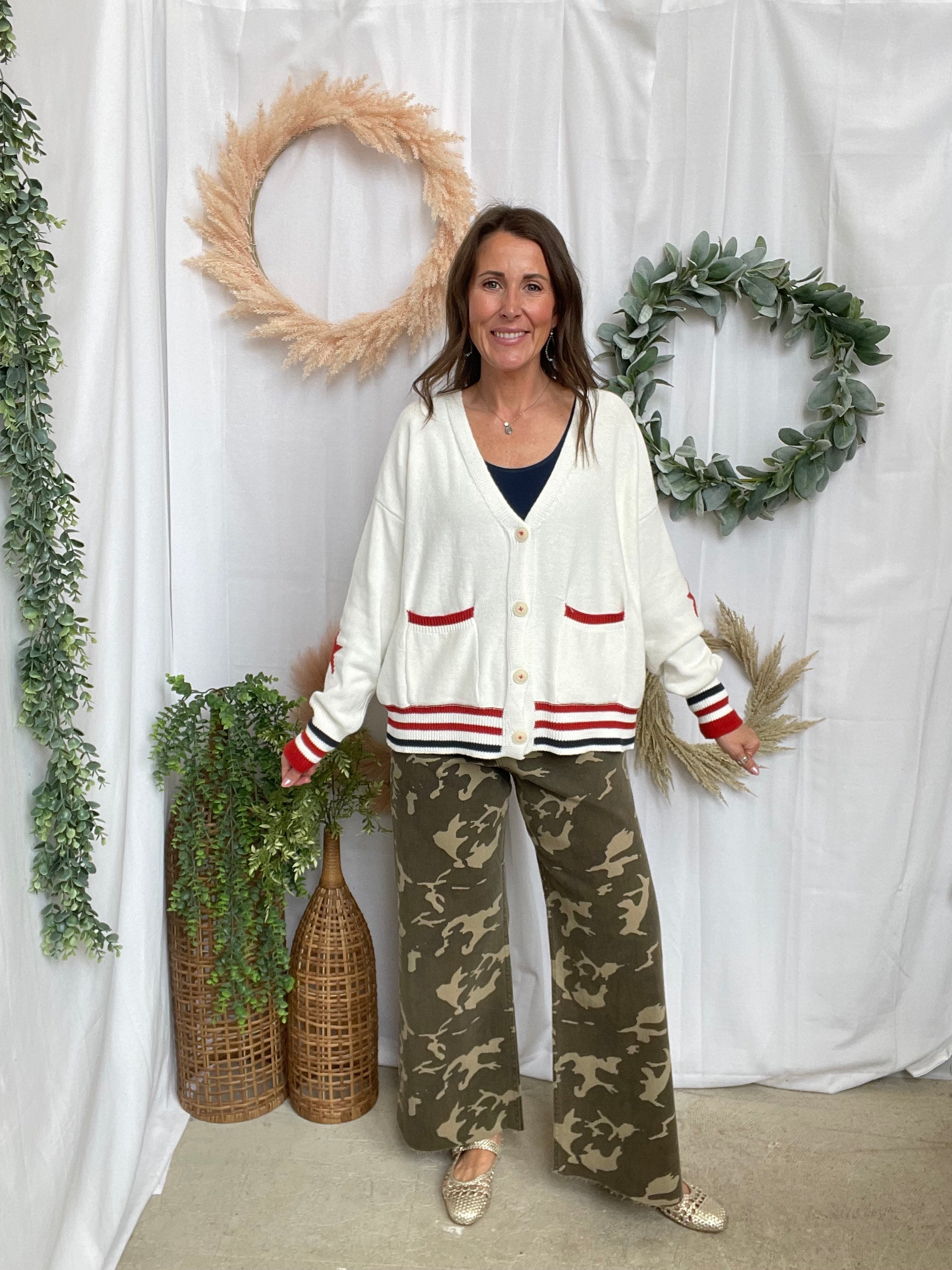 The Patriotic Cardigan-Cardigans-eesome-The Silo Boutique, Women's Fashion Boutique Located in Warren and Grand Forks North Dakota