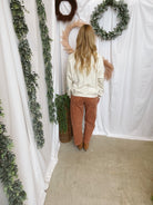 Angie Botanic Print Sweatshirt-sweashirts-hem and thread-The Silo Boutique, Women's Fashion Boutique Located in Warren and Grand Forks North Dakota