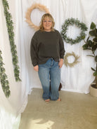 Jess Terry Pullover Sweatshirt-Black-The Silo Boutique-The Silo Boutique, Women's Fashion Boutique Located in Warren and Grand Forks North Dakota