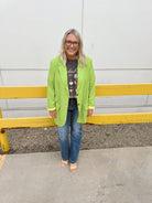 Kit Green Blazer-Final Sale Online Only-Blazers-davi-The Silo Boutique, Women's Fashion Boutique Located in Warren and Grand Forks North Dakota