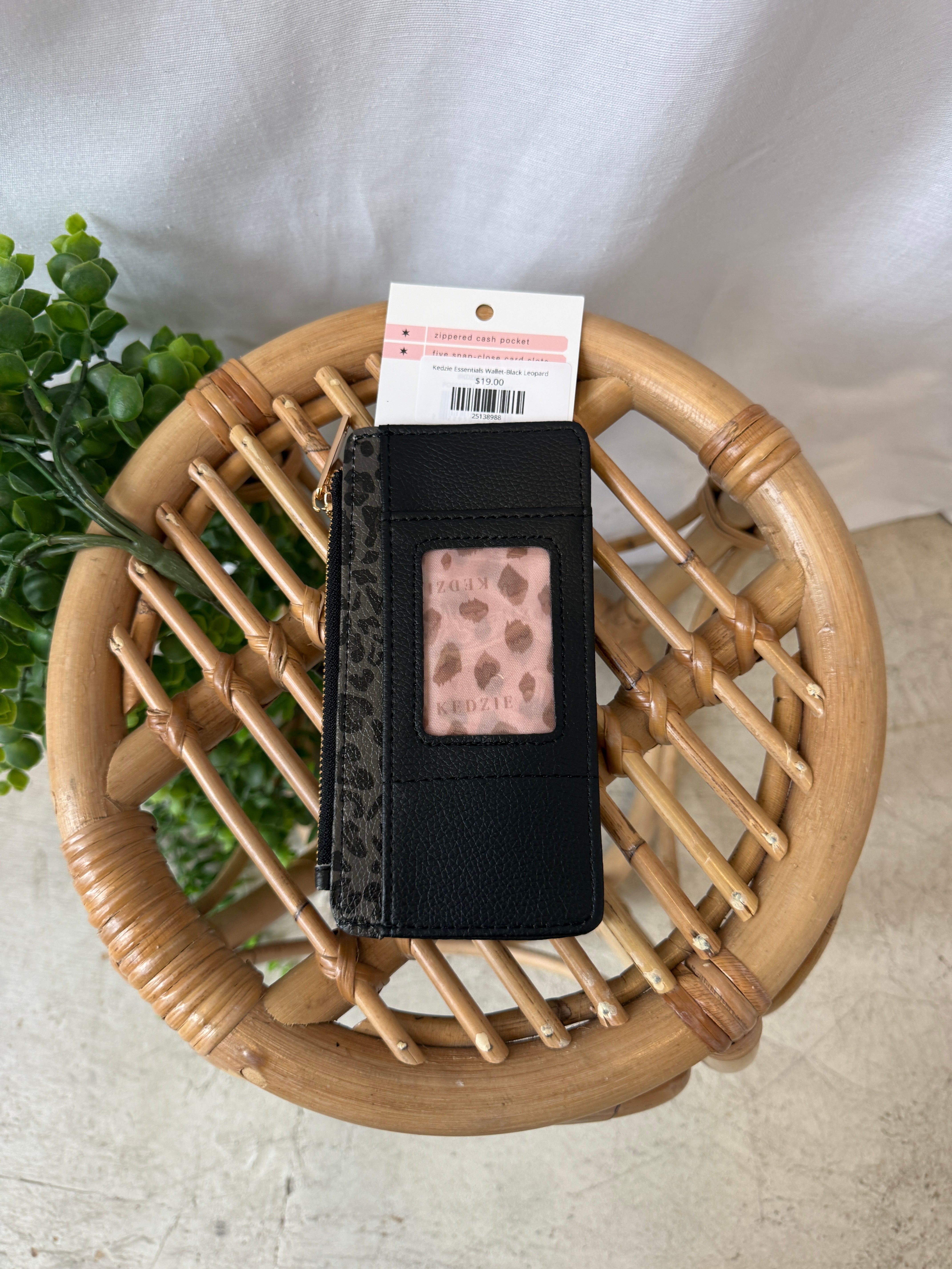Kedzie Essentials Wallet-Black Leopard-Wallets-dm-The Silo Boutique, Women's Fashion Boutique Located in Warren and Grand Forks North Dakota