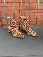 Bamboo Mode Leopard Bootie-Boots-bamboo-The Silo Boutique, Women's Fashion Boutique Located in Warren and Grand Forks North Dakota