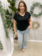 Be Cool Bamboo Short Sleeve Top-Black-Short Sleeve Tops-be cool-The Silo Boutique, Women's Fashion Boutique Located in Warren and Grand Forks North Dakota
