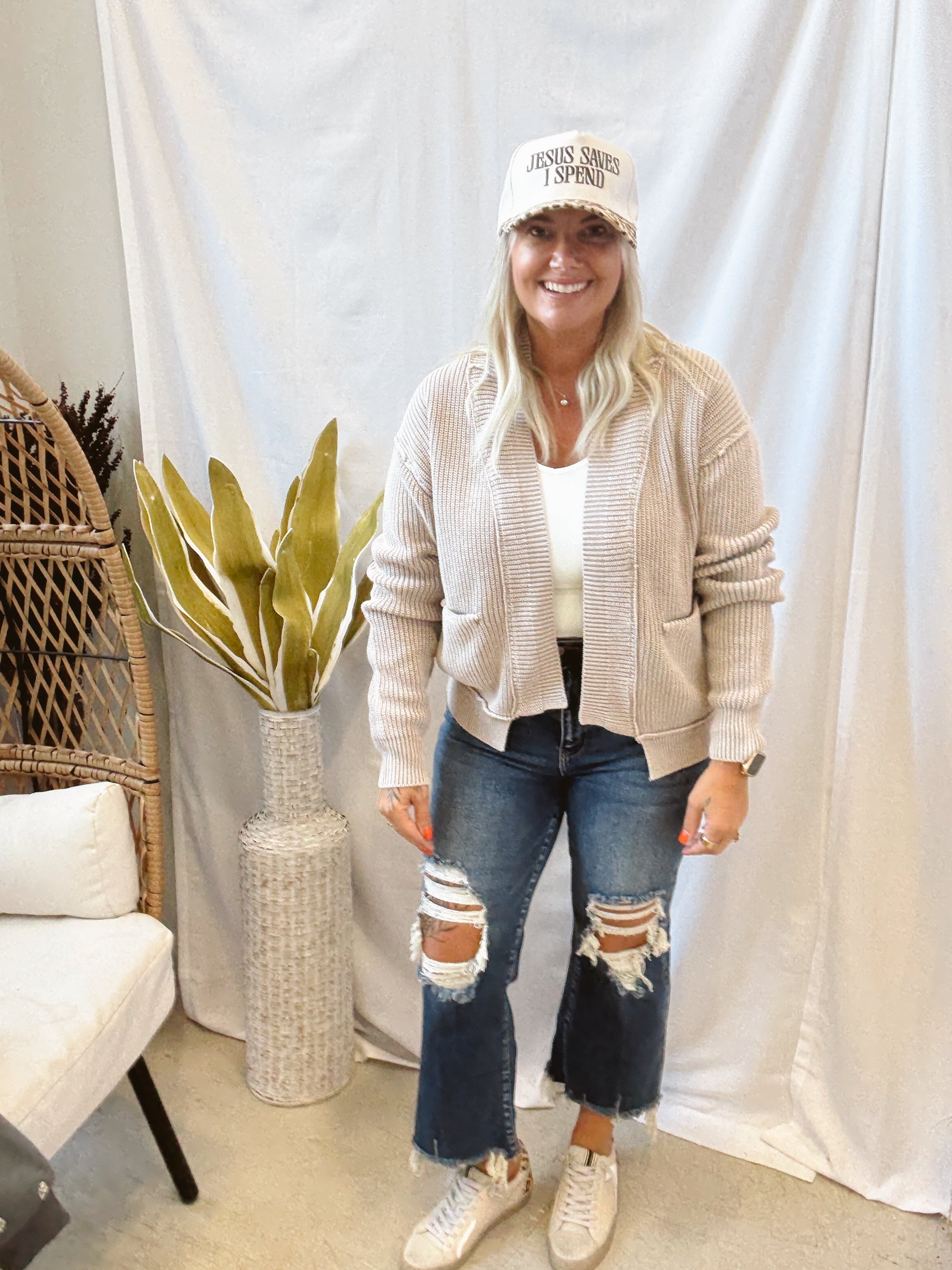 Chunky Seam Knit Cardigan-Mocha-Cardigans-Zenana-The Silo Boutique, Women's Fashion Boutique Located in Warren and Grand Forks North Dakota