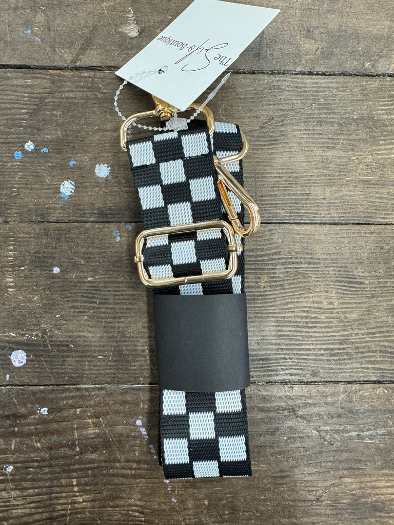 Kaydee Checkered Bag Strap-Purse Straps-kaydee-The Silo Boutique, Women's Fashion Boutique Located in Warren and Grand Forks North Dakota