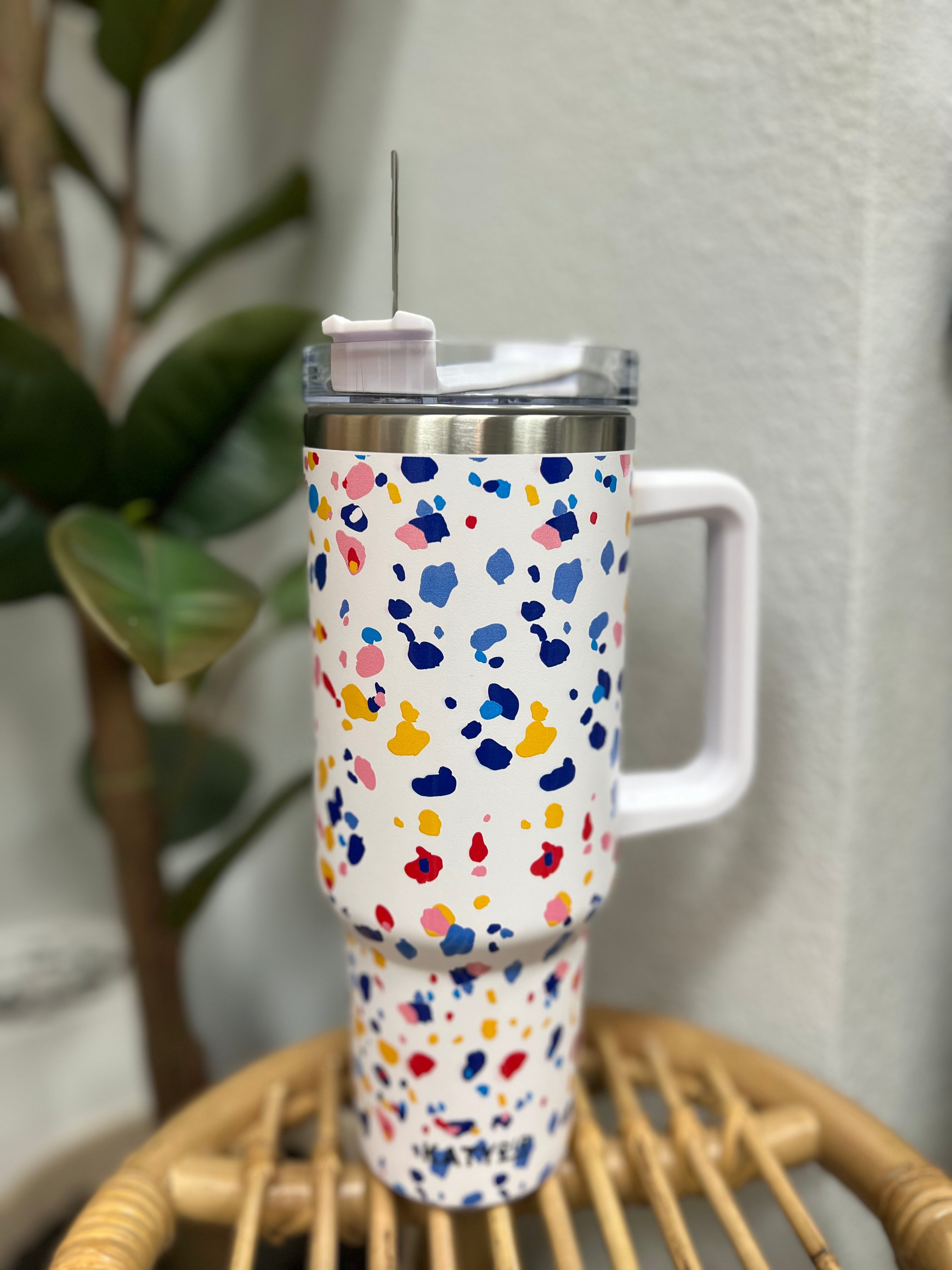 Confetti 40oz Tumbler-Drinkware-katydid-The Silo Boutique, Women's Fashion Boutique Located in Warren and Grand Forks North Dakota