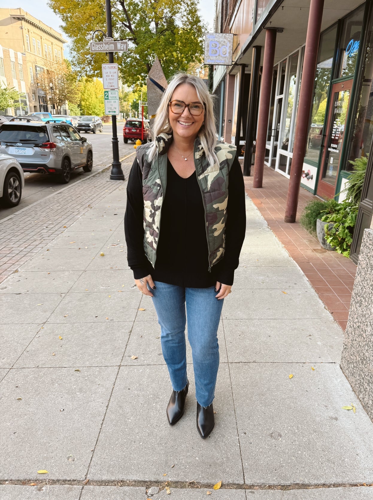 Camo Puff Vest-Vests-very j-The Silo Boutique, Women's Fashion Boutique Located in Warren and Grand Forks North Dakota