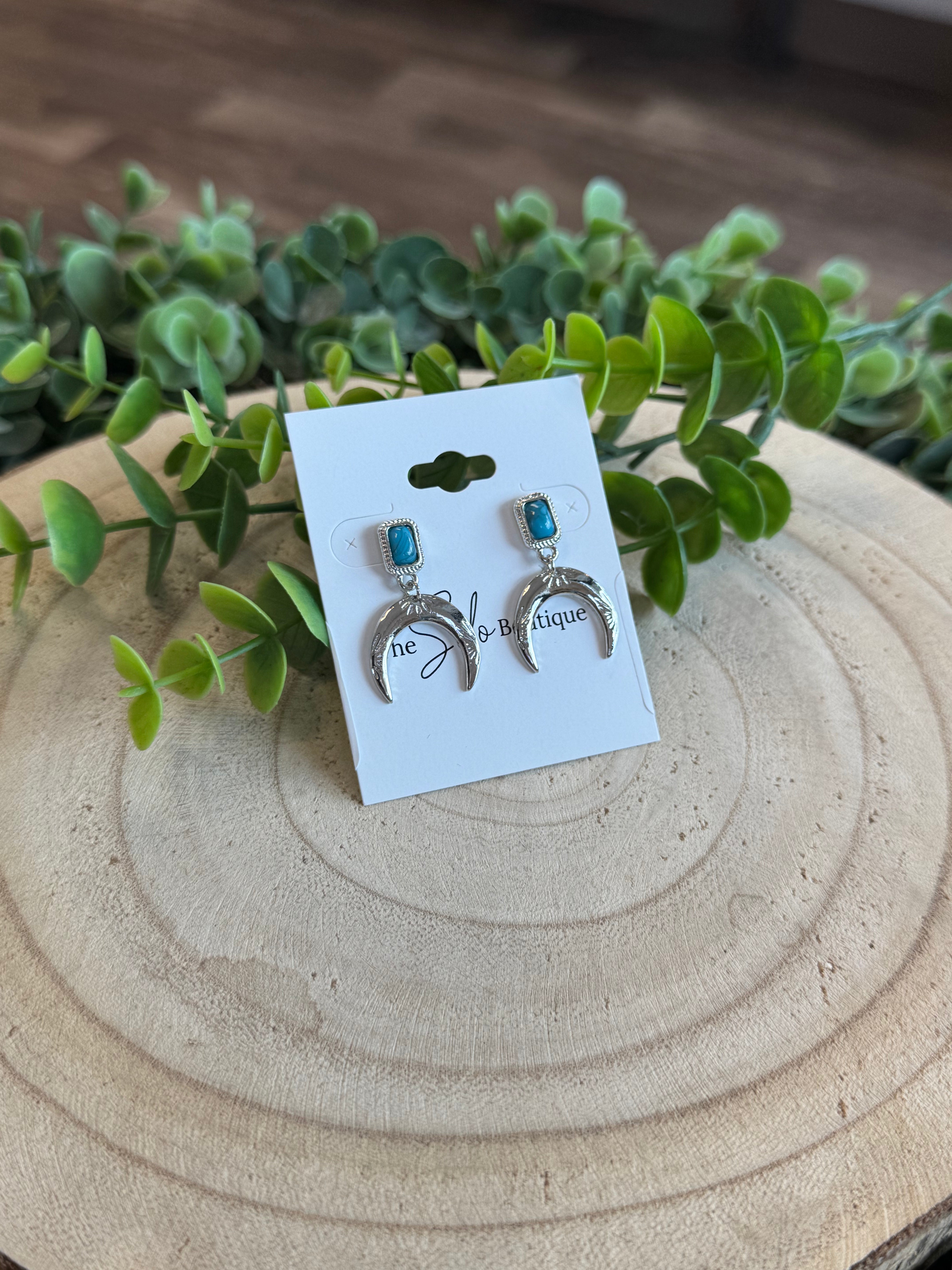 Western Crescent Earrings-FINAL SALE-Earrings-Fame-The Silo Boutique, Women's Fashion Boutique Located in Warren and Grand Forks North Dakota