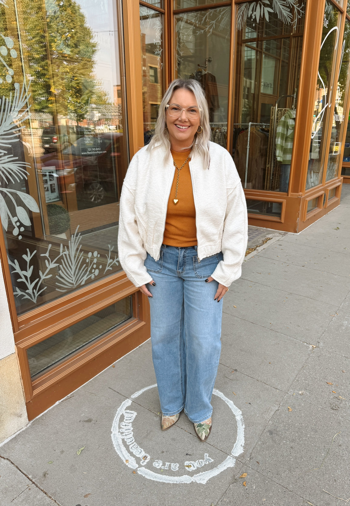 Miss Love Textured Crop Jacket-Off White-Coats & Jackets-miss love-The Silo Boutique, Women's Fashion Boutique Located in Warren and Grand Forks North Dakota