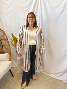 Striped Satin Shirt Dress-Navy-Final Sale-Dresses-Umgee-The Silo Boutique, Women's Fashion Boutique Located in Warren and Grand Forks North Dakota