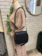 Joy Susan Annie Whipstitch Crossbody Purse-Black-Purses-joy susan-The Silo Boutique, Women's Fashion Boutique Located in Warren and Grand Forks North Dakota