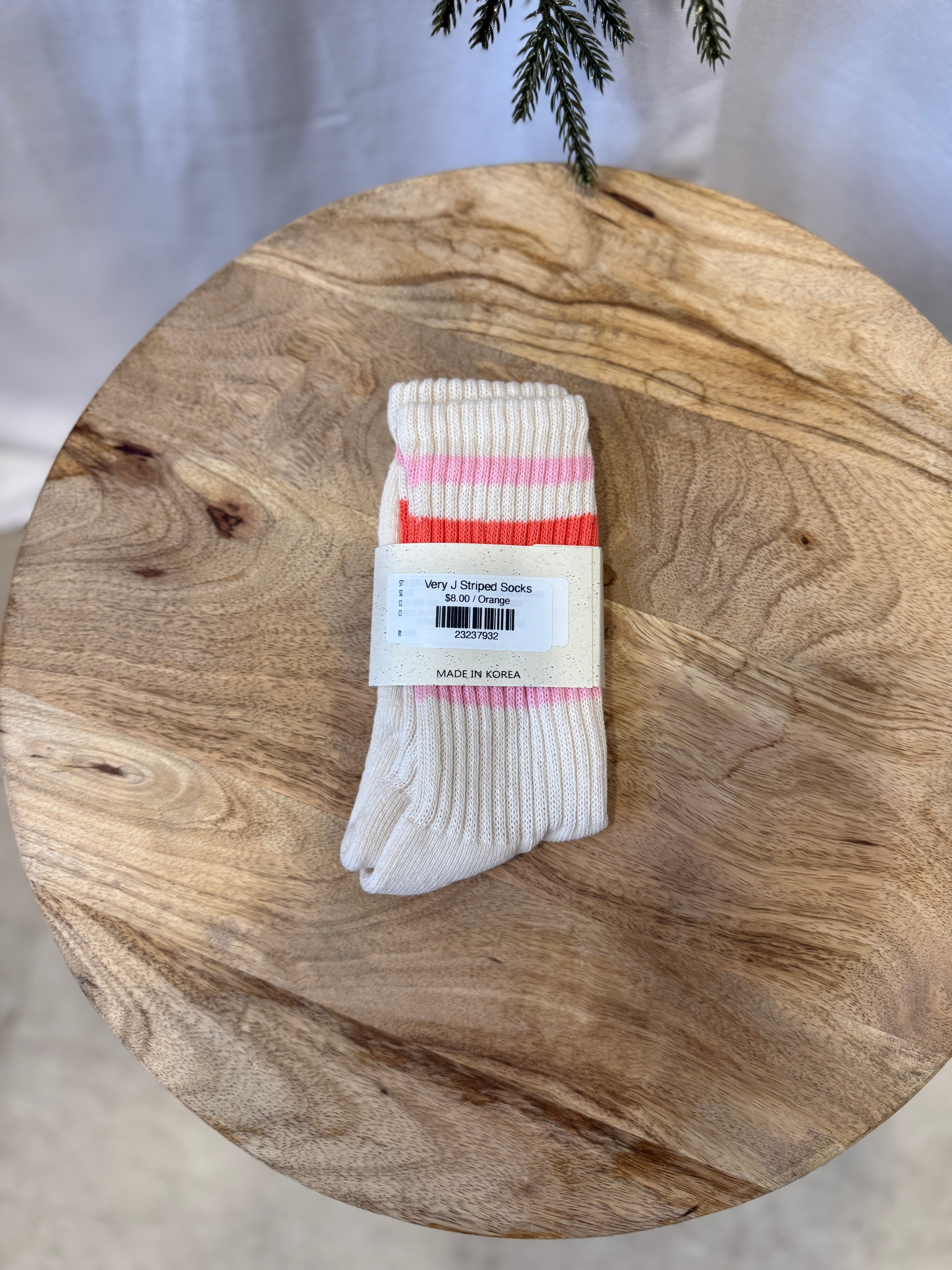 Very J Striped Socks-Socks-very j-The Silo Boutique, Women's Fashion Boutique Located in Warren and Grand Forks North Dakota