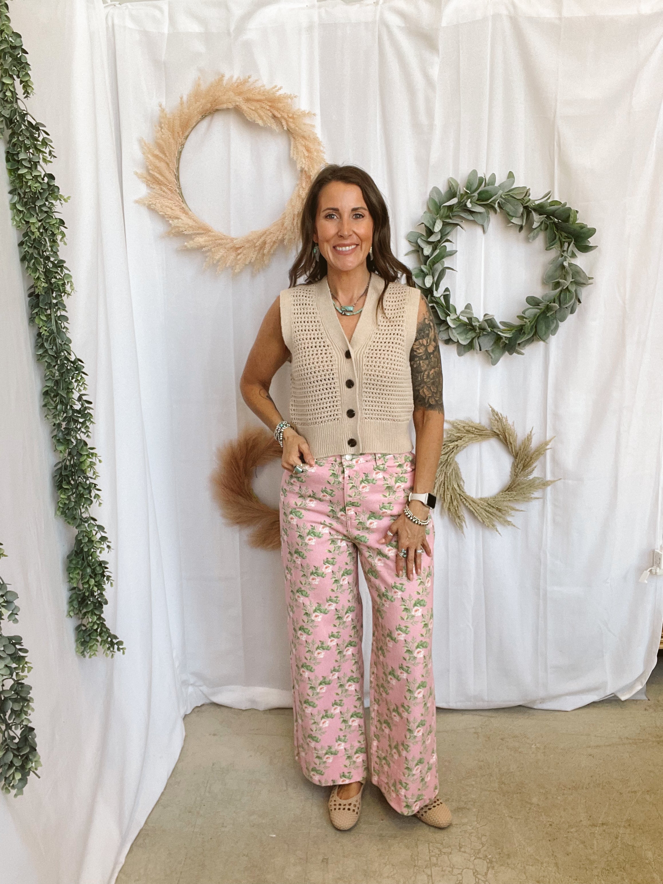 Maggie Sweater Vest Tank-Tan-Final Sale-Tank Tops-entro-The Silo Boutique, Women's Fashion Boutique Located in Warren and Grand Forks North Dakota