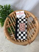Kedzie Essentials Wallet-Black White Check-Wallets-dm-The Silo Boutique, Women's Fashion Boutique Located in Warren and Grand Forks North Dakota