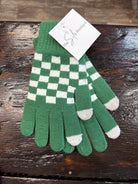 Checkered Finger Gloves-Gloves & Mittens-joss-The Silo Boutique, Women's Fashion Boutique Located in Warren and Grand Forks North Dakota