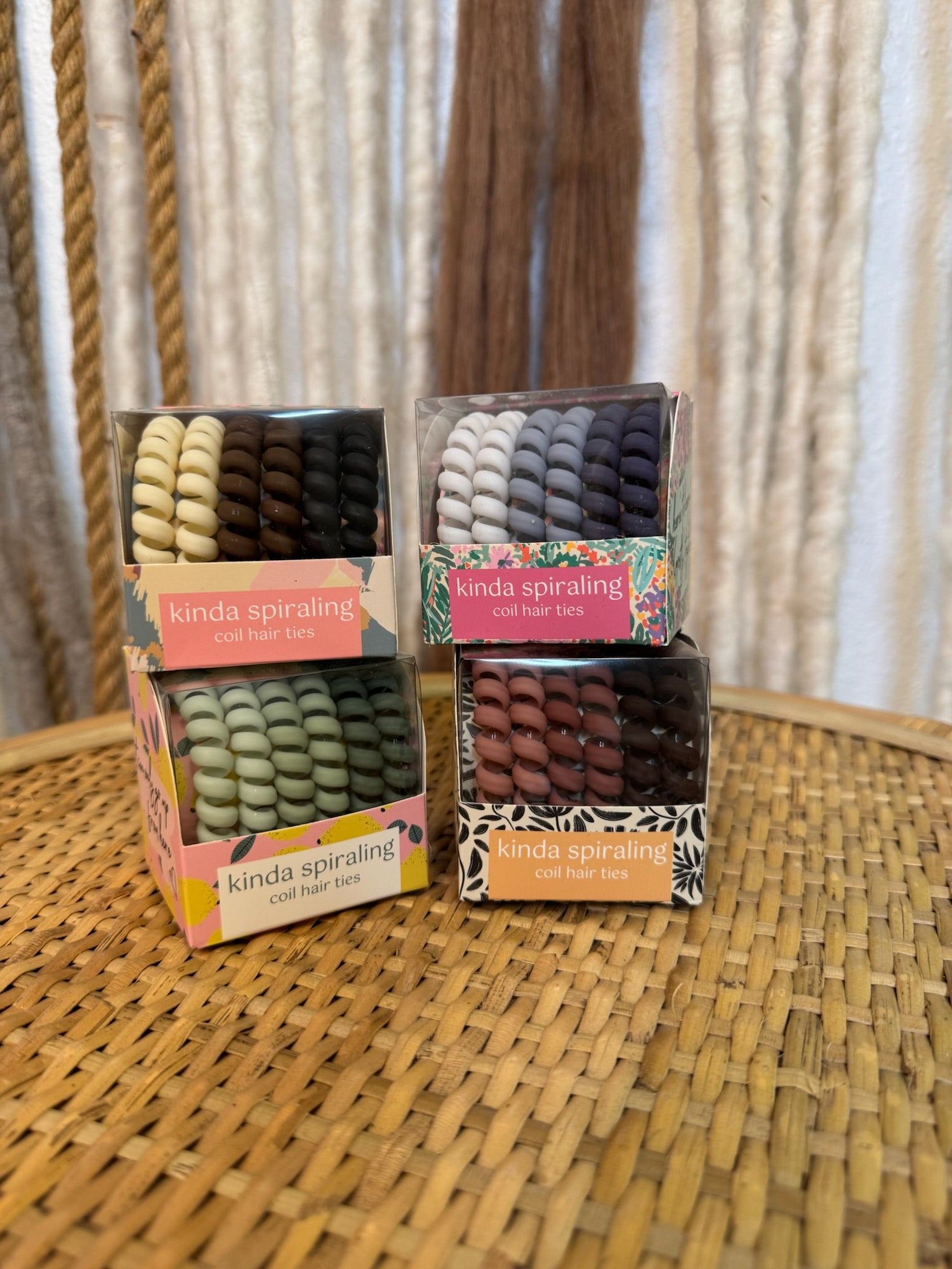 Crush Kinda Spiraling Coil Hair Ties-Hair Accessories-dm-The Silo Boutique, Women's Fashion Boutique Located in Warren and Grand Forks North Dakota