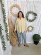 Elizabeth Button Down Top-Yellow-Long Sleeve Tops-hyfve-The Silo Boutique, Women's Fashion Boutique Located in Warren and Grand Forks North Dakota