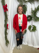 Lori Sweater Cardigan-Red-Final Sale-Cardigans-hyfve-The Silo Boutique, Women's Fashion Boutique Located in Warren and Grand Forks North Dakota