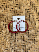 City Red Hoop Earrings-Earrings-city-The Silo Boutique, Women's Fashion Boutique Located in Warren and Grand Forks North Dakota