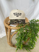 Zen Put it on My Husband's Tab Hat-Camo-Hats-Zenana-The Silo Boutique, Women's Fashion Boutique Located in Warren and Grand Forks North Dakota