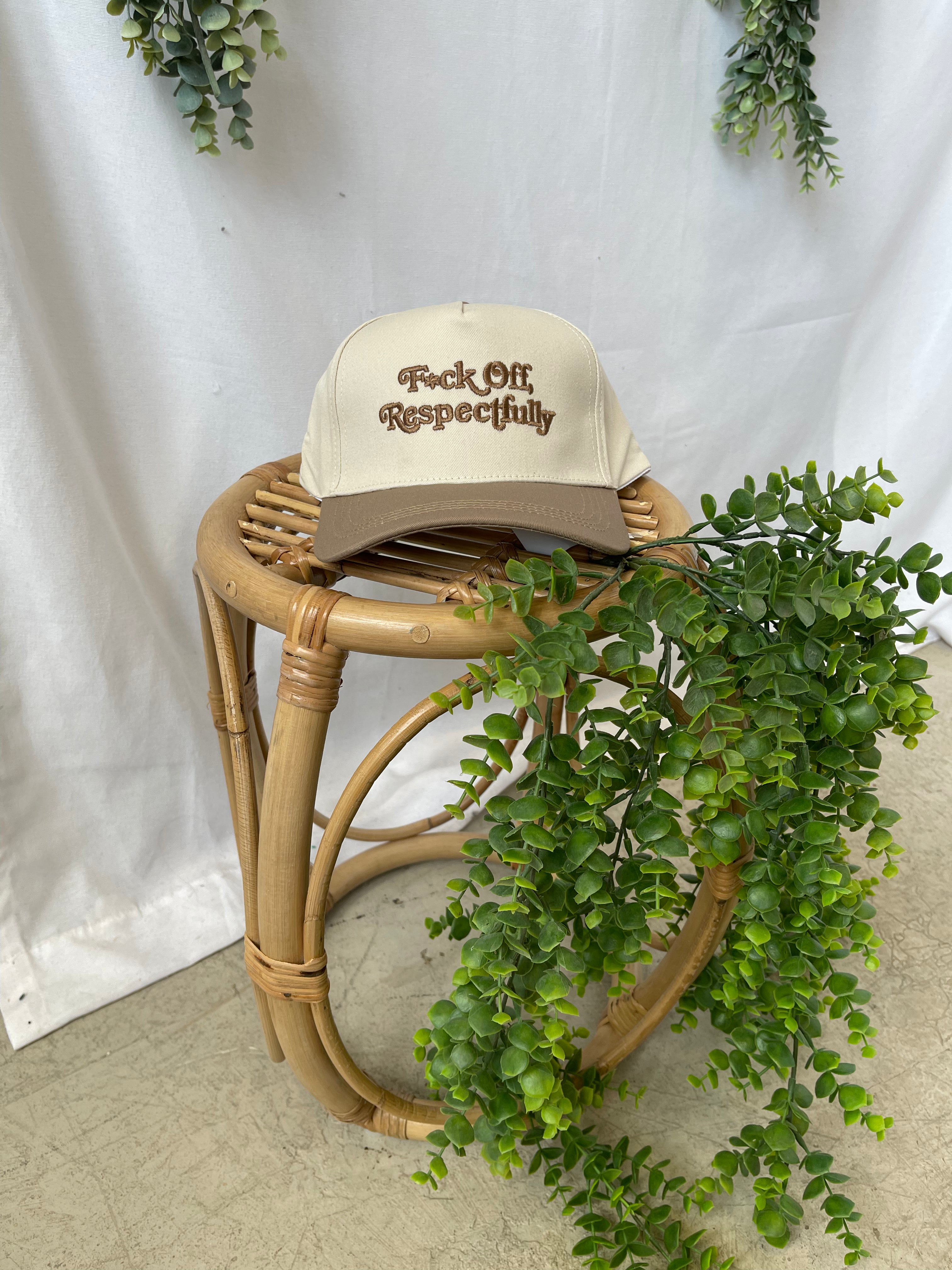 Fxck Off Respectfully-Mocha-Hats-Zenana-The Silo Boutique, Women's Fashion Boutique Located in Warren and Grand Forks North Dakota