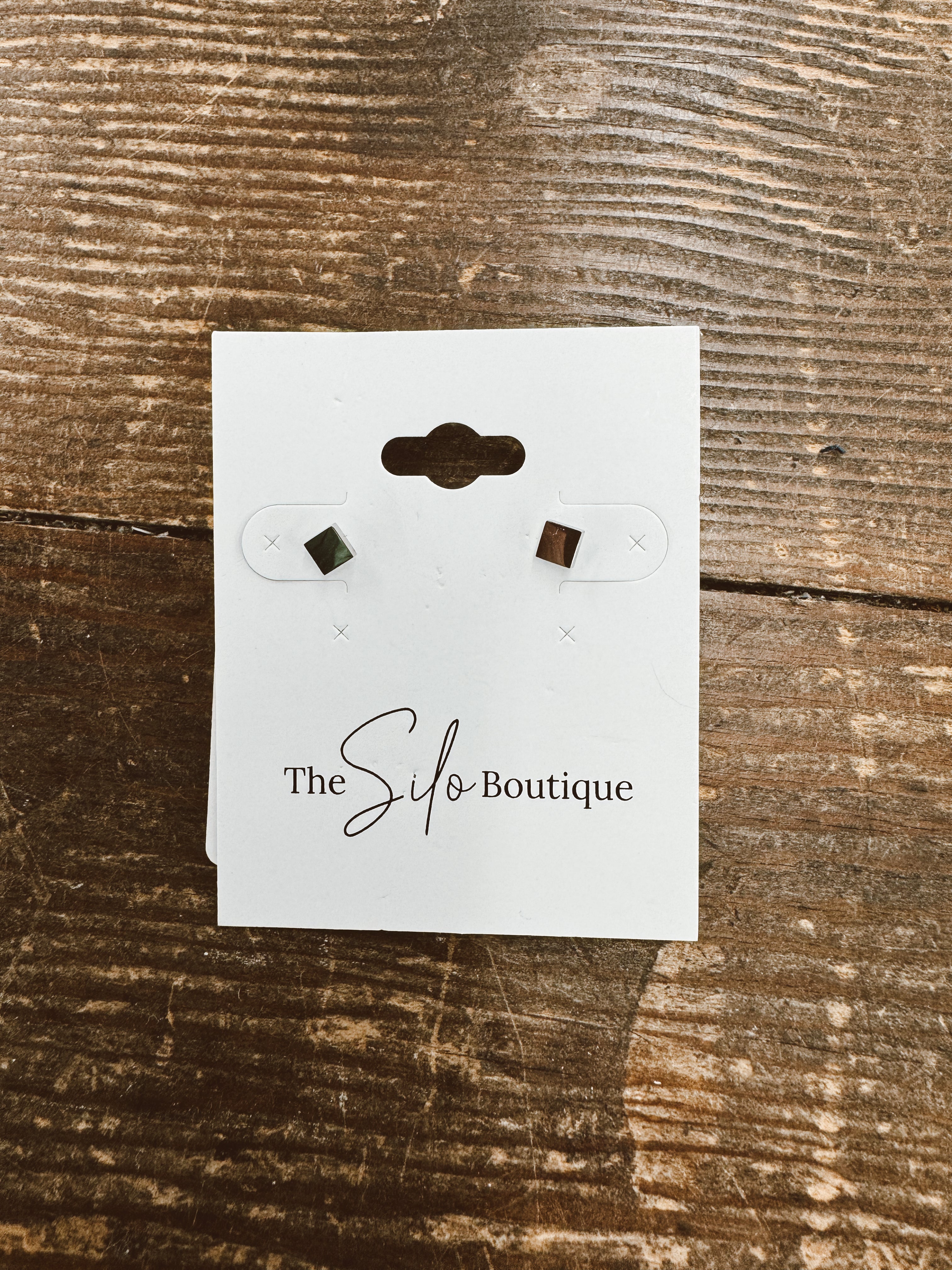 Mini Square Stud Earrings-earrings-howards-The Silo Boutique, Women's Fashion Boutique Located in Warren and Grand Forks North Dakota