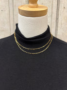 Double Gold Chain Necklace-Necklaces-Fame-The Silo Boutique, Women's Fashion Boutique Located in Warren and Grand Forks North Dakota