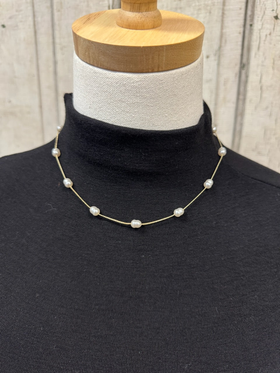 Gold Rope Chain with Pearls Necklace-Necklaces-Fame-The Silo Boutique, Women's Fashion Boutique Located in Warren and Grand Forks North Dakota