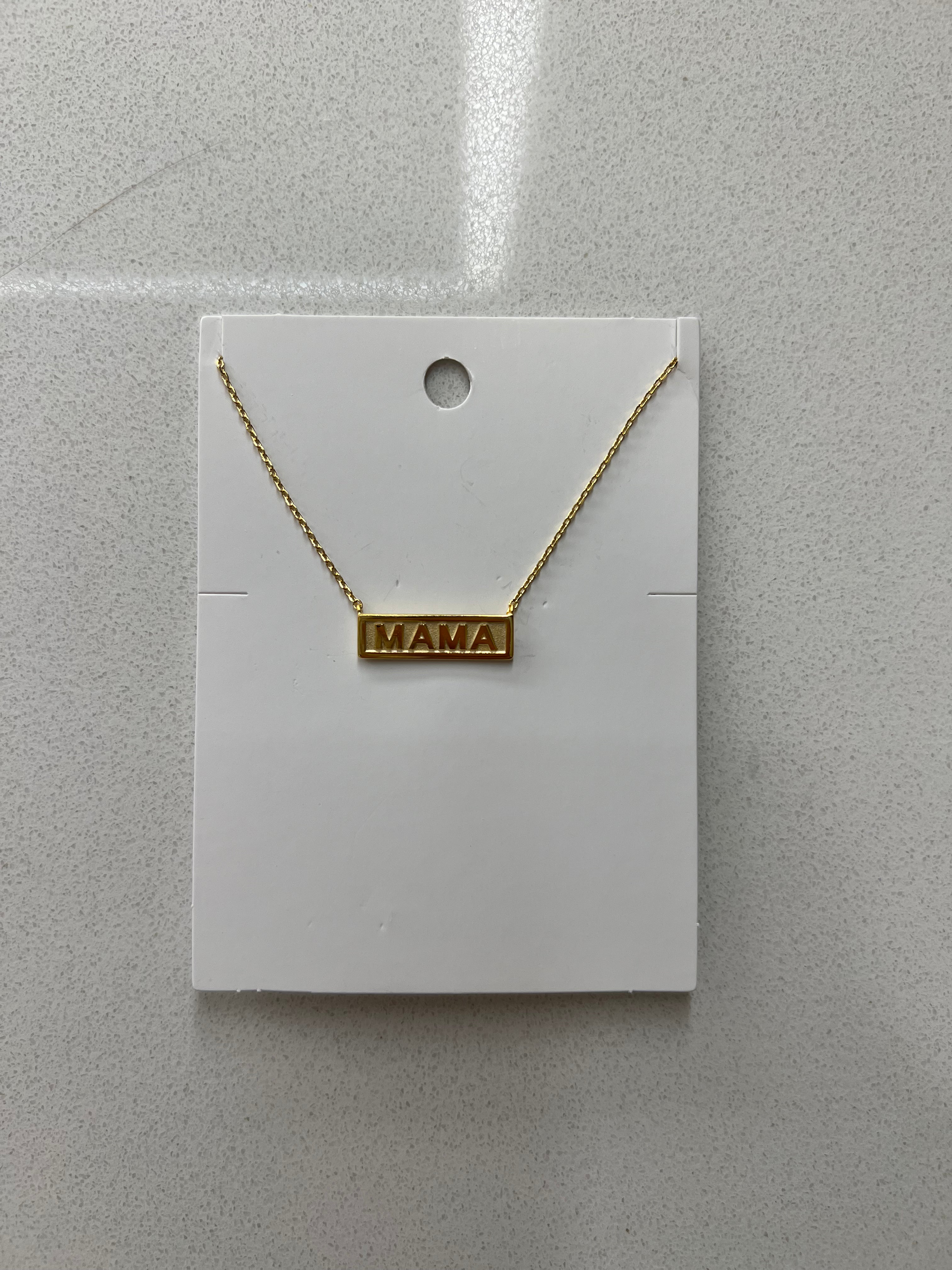 Mama Plaque Necklace-Necklaces-Dallas Market-The Silo Boutique, Women's Fashion Boutique Located in Warren and Grand Forks North Dakota