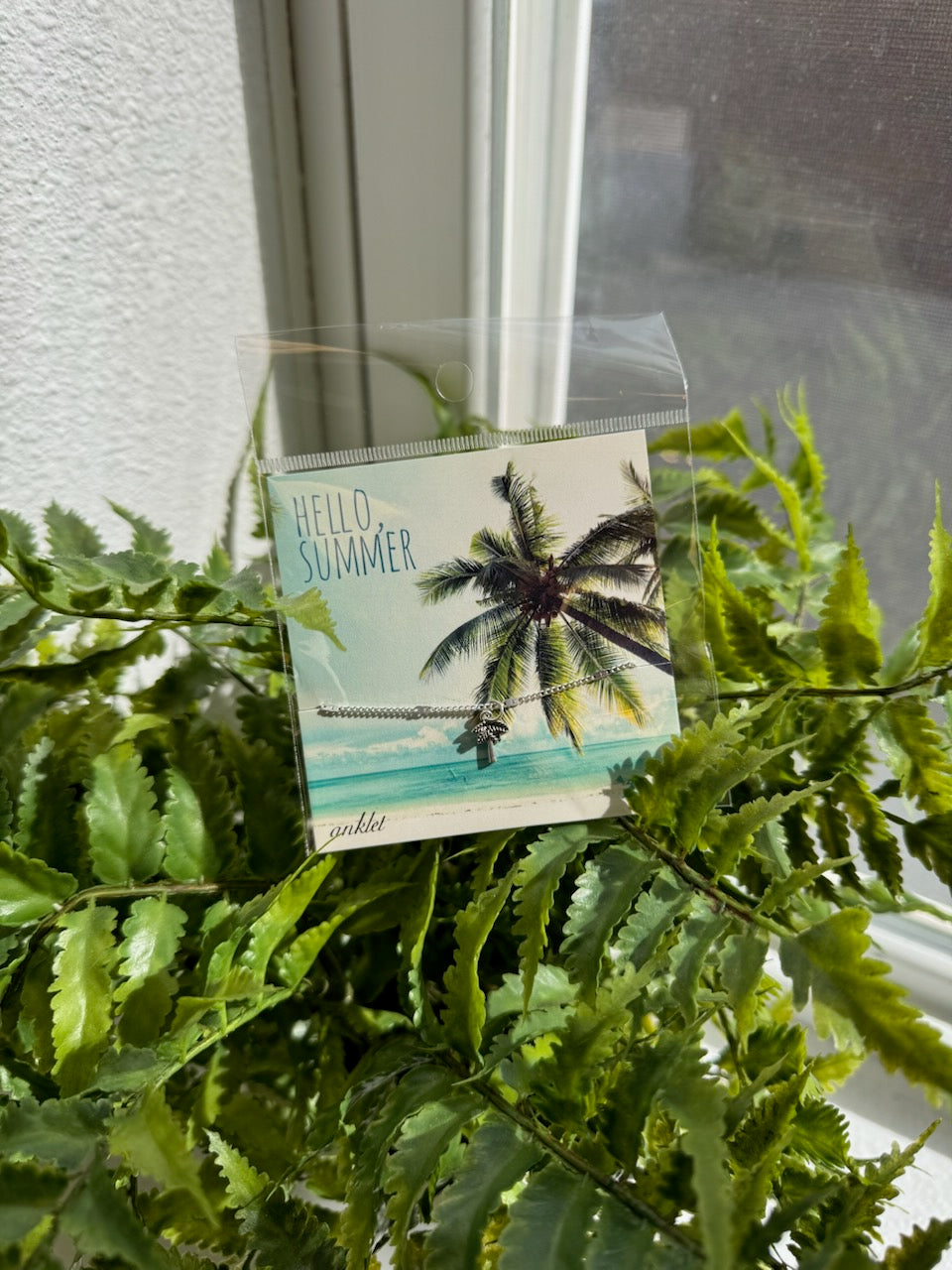 Palm Tree Ankle Bracelet-Ankle Bracelets-Fame-The Silo Boutique, Women's Fashion Boutique Located in Warren and Grand Forks North Dakota