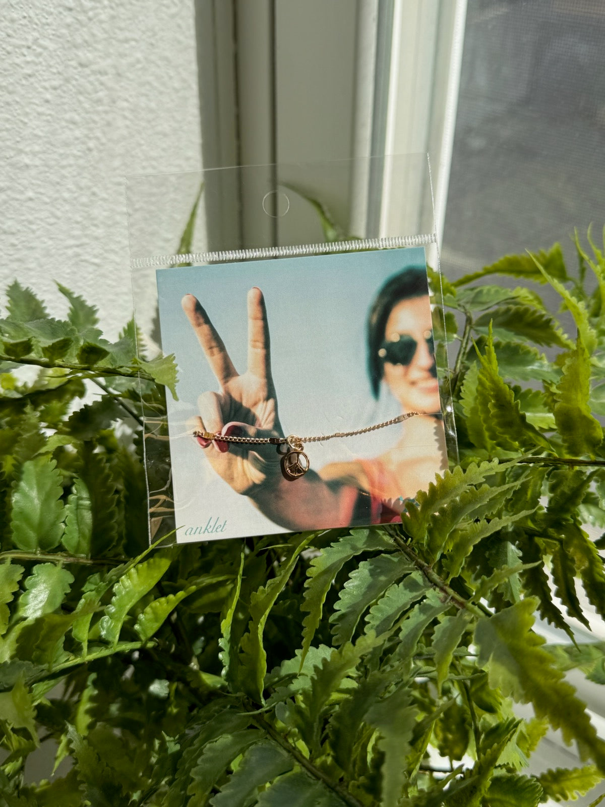 Peace Sign Ankle Bracelet-Ankle Bracelets-Fame-The Silo Boutique, Women's Fashion Boutique Located in Warren and Grand Forks North Dakota