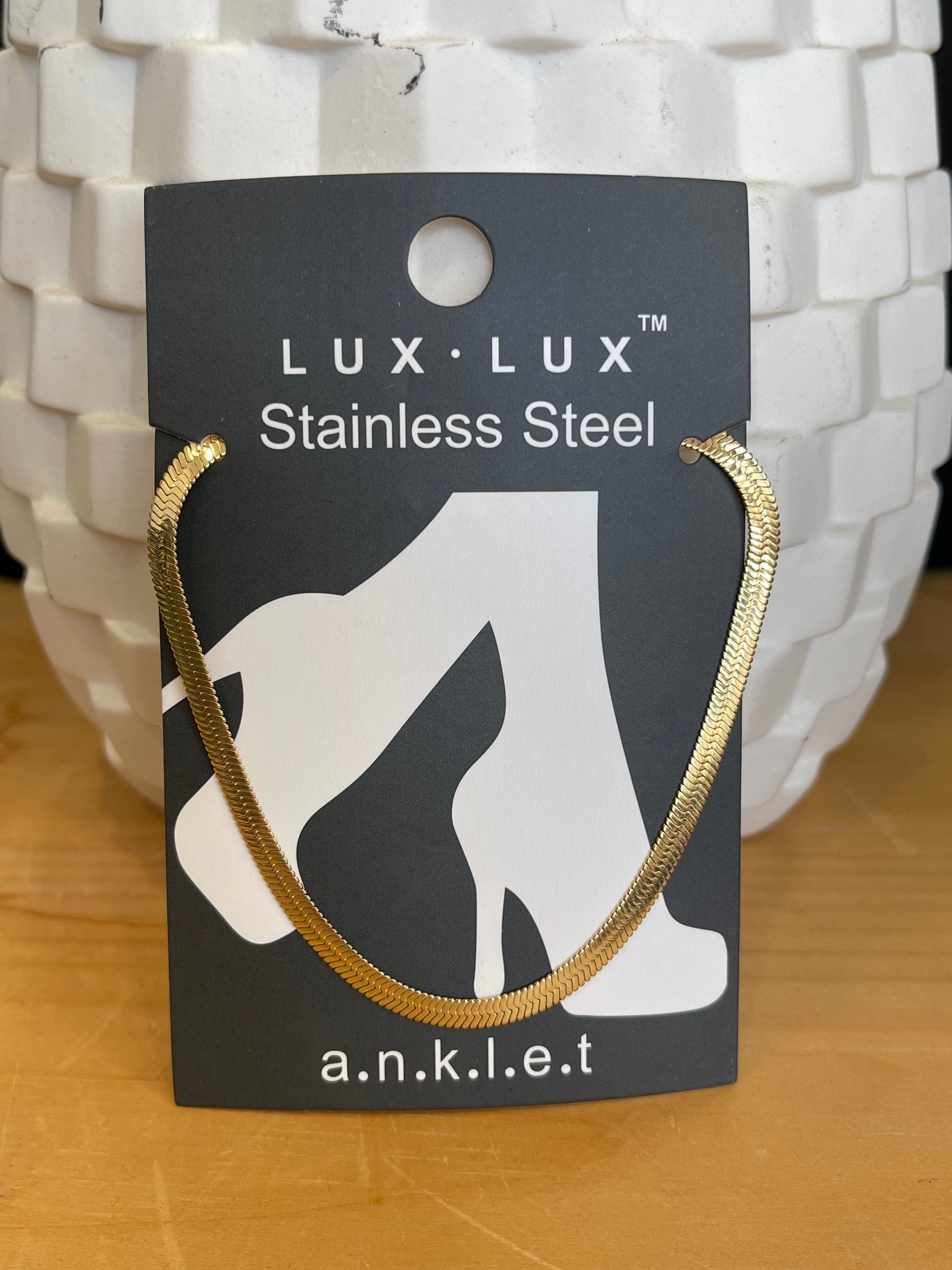 Herringbone Ankle Bracelet-Ankle Bracelets-Dallas Market-The Silo Boutique, Women's Fashion Boutique Located in Warren and Grand Forks North Dakota