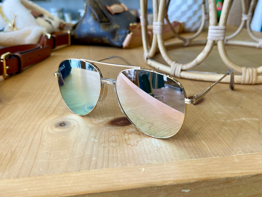 Dax Gold Aviator Sunglasses-Sunglasses-dax-The Silo Boutique, Women's Fashion Boutique Located in Warren and Grand Forks North Dakota