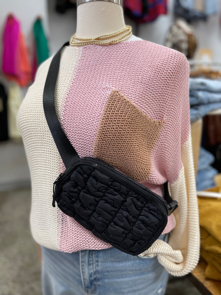 Kaydee Black Quilted Crossbody Purse-Purses-kaydee-The Silo Boutique, Women's Fashion Boutique Located in Warren and Grand Forks North Dakota