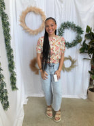 Jade Floral Button Down Sweater Top-Short Sleeve Tops-jade by jane-The Silo Boutique, Women's Fashion Boutique Located in Warren and Grand Forks North Dakota