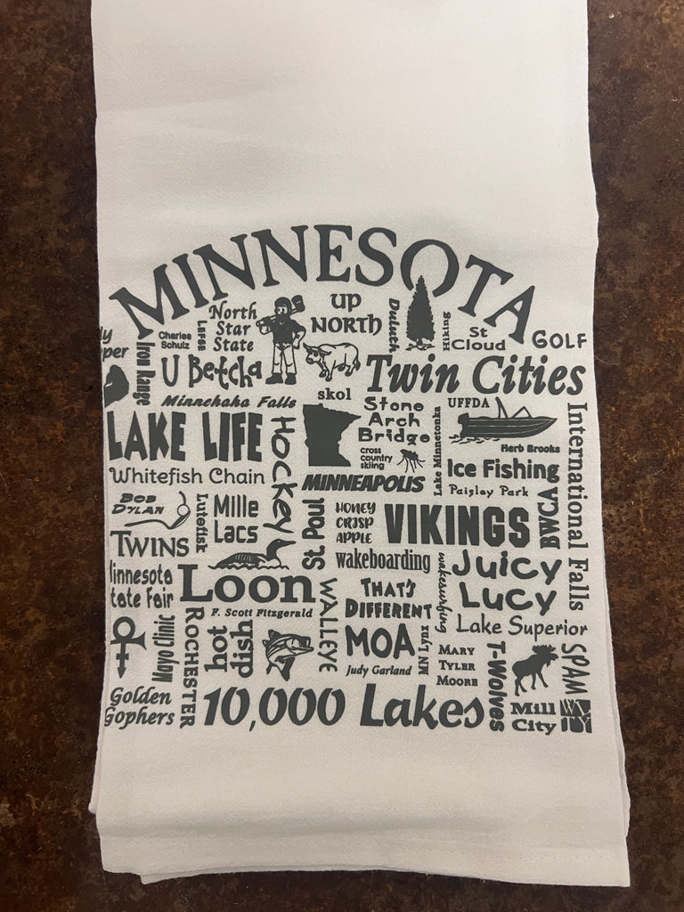 Minnesota Tea Towel-Tea Towels-fair-The Silo Boutique, Women's Fashion Boutique Located in Warren and Grand Forks North Dakota
