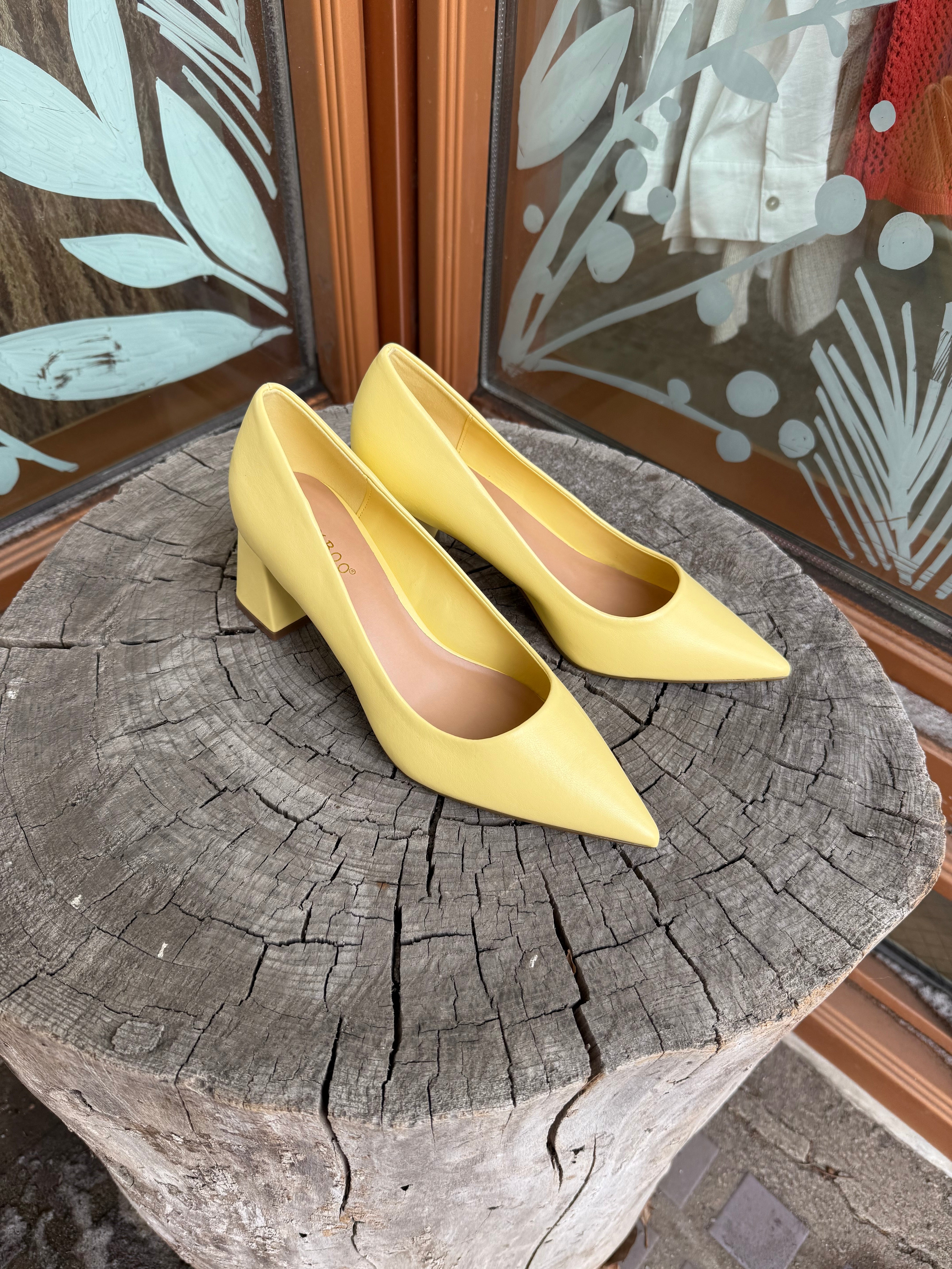 Starlike Yellow Heels-Final Sale-Heels-ccocci-The Silo Boutique, Women's Fashion Boutique Located in Warren and Grand Forks North Dakota