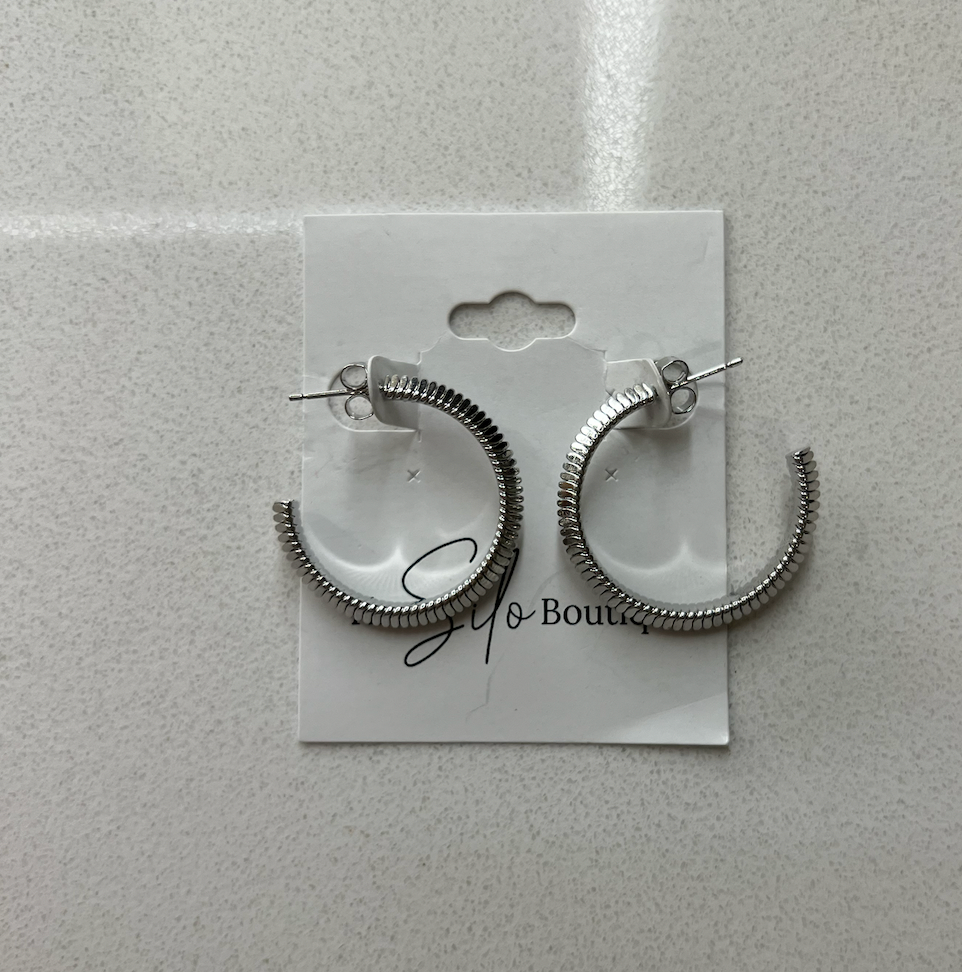 Coil Hoop Earrings-earrings-Dallas Market-The Silo Boutique, Women's Fashion Boutique Located in Warren and Grand Forks North Dakota