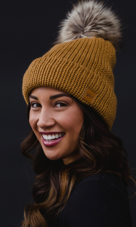 Panache Camel Knit Hat-Hats-panache-The Silo Boutique, Women's Fashion Boutique Located in Warren and Grand Forks North Dakota