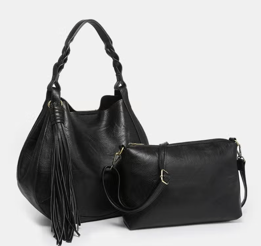 Eloise Large Tassel Hobo Purse-Purses-Jen and Co-The Silo Boutique, Women's Fashion Boutique Located in Warren and Grand Forks North Dakota