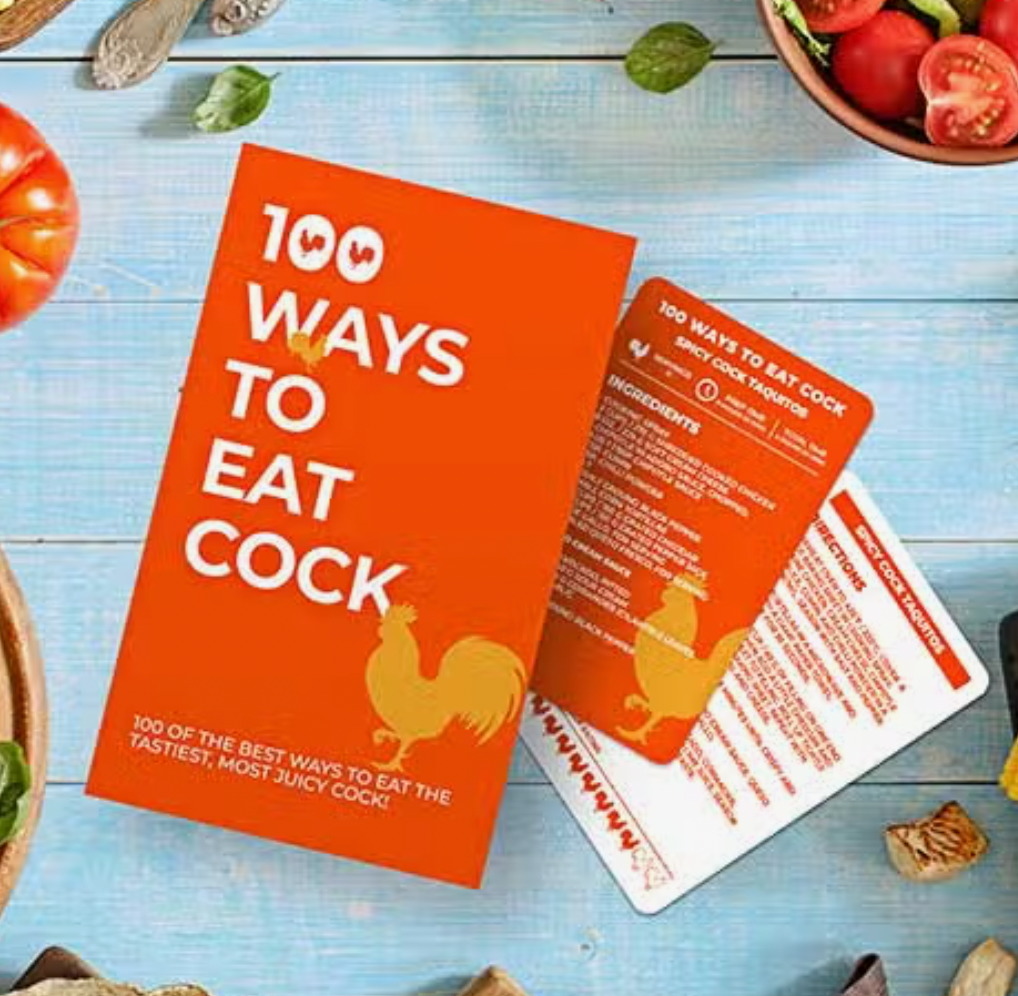 100 Ways to Eat Cock (Chicken) Recipe Cards-Books-Gift Republic-The Silo Boutique, Women's Fashion Boutique Located in Warren and Grand Forks North Dakota