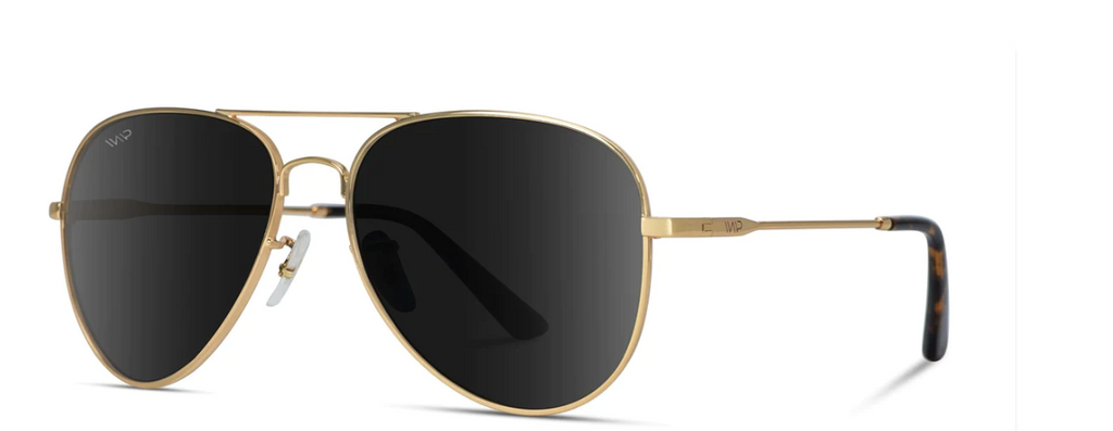 WMP Gold Frame Aviator Sunglasses-Sunglasses-wmp-The Silo Boutique, Women's Fashion Boutique Located in Warren and Grand Forks North Dakota
