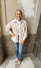 So Soft Ribbed Button Up Top-Cream-Long Sleeve Tops-blu pepper-The Silo Boutique, Women's Fashion Boutique Located in Warren and Grand Forks North Dakota